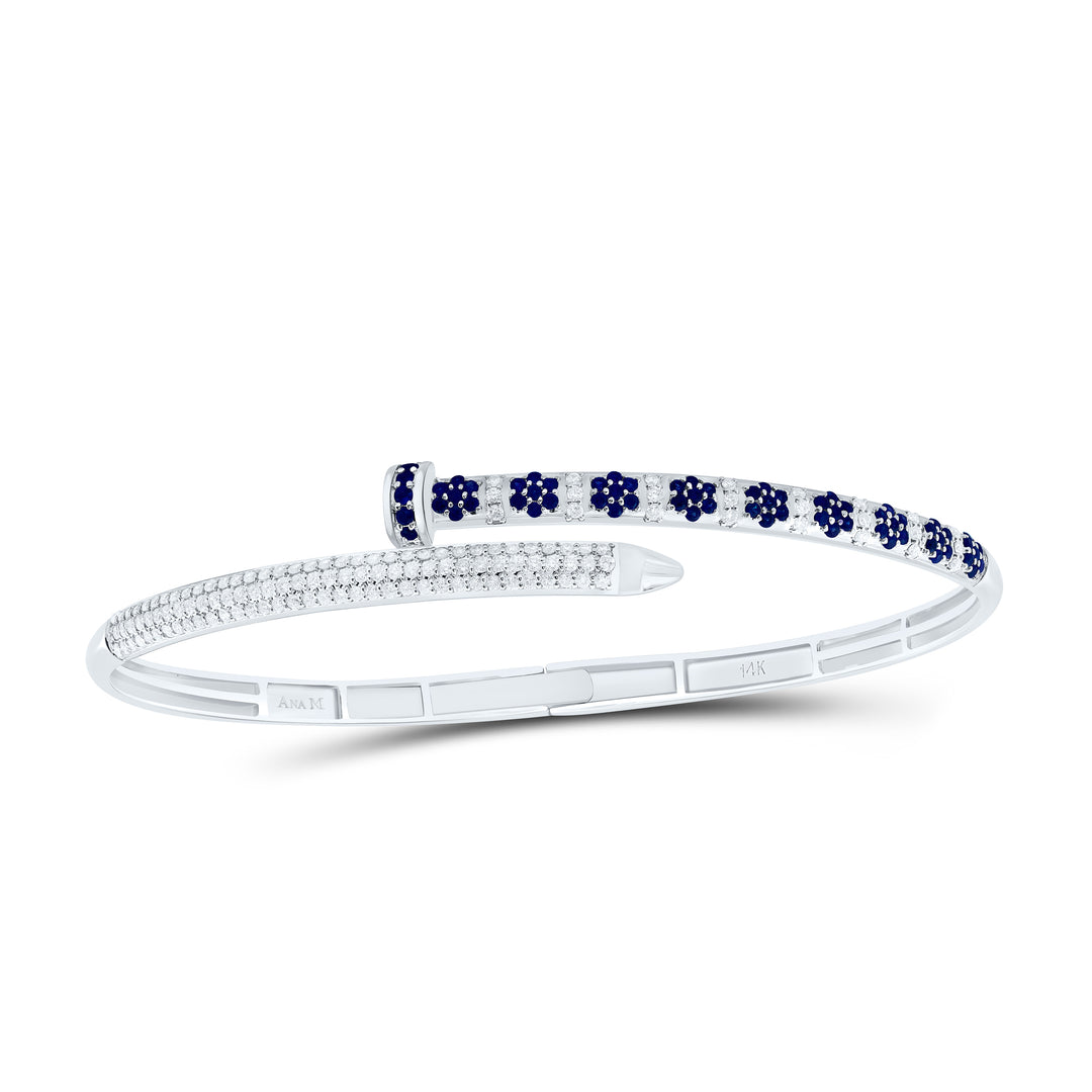 14kt Gold Diamond Bangle 3/4 ctw