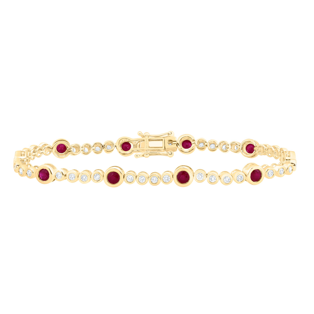 14kt Gold Diamond Bracelet 1-1/5 ctw