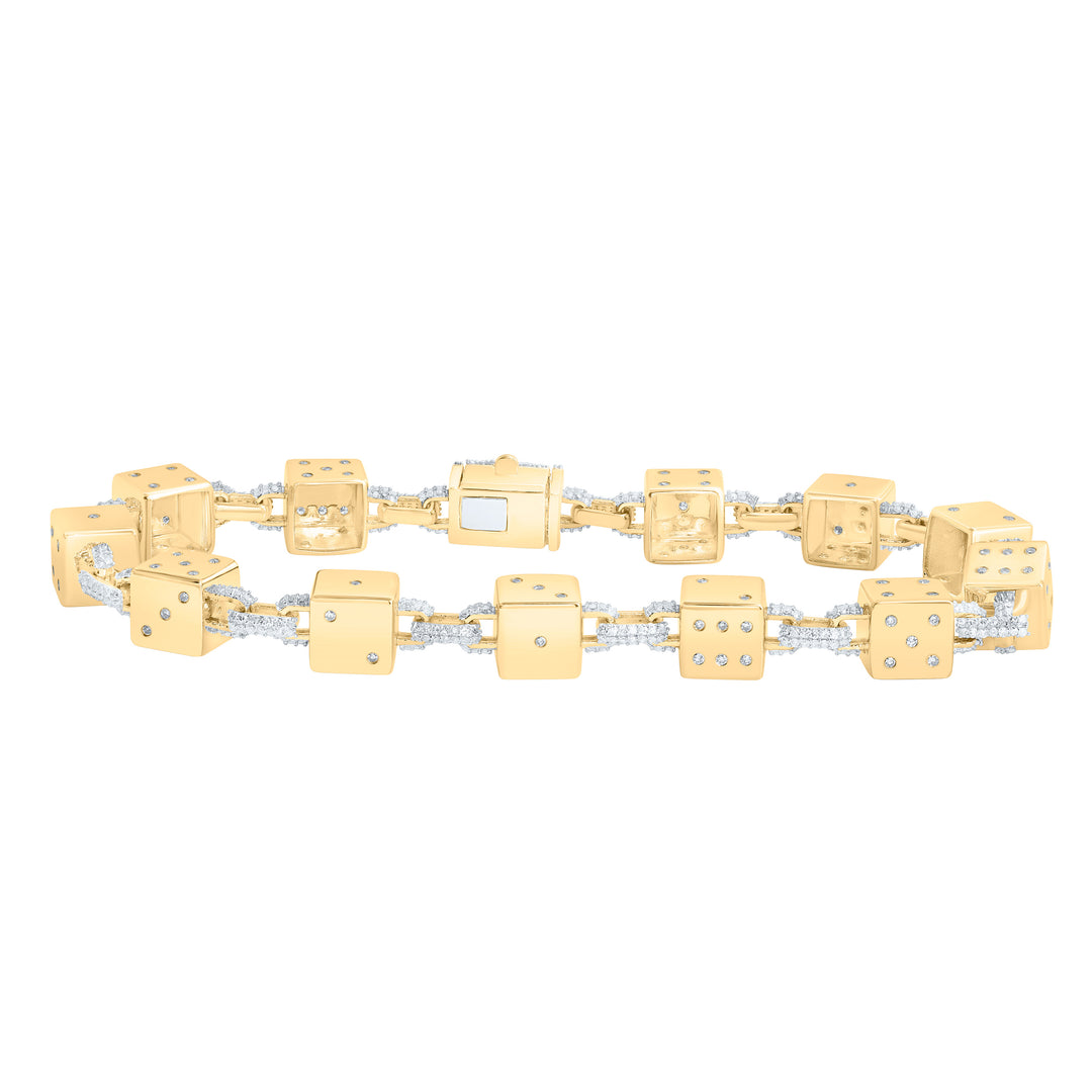 10kt Gold Men's Diamond Bracelet 2 ctw