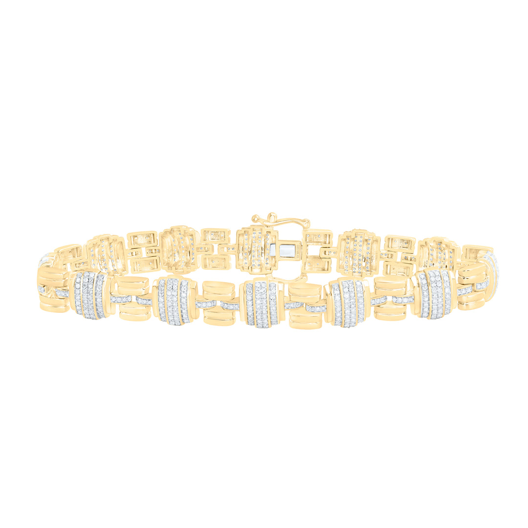 10kt Gold Men's Diamond Bracelet 2 ctw