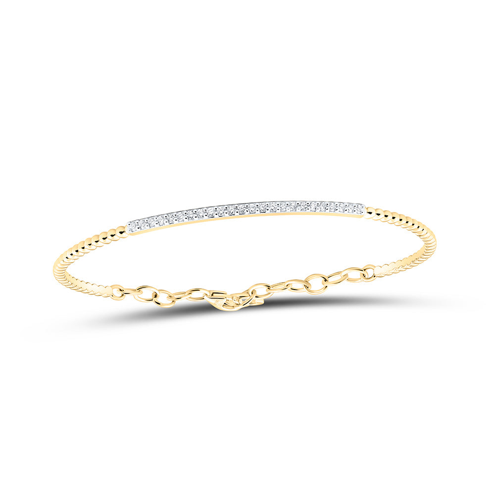 14kt Gold Diamond Bangle 1/3 ctw
