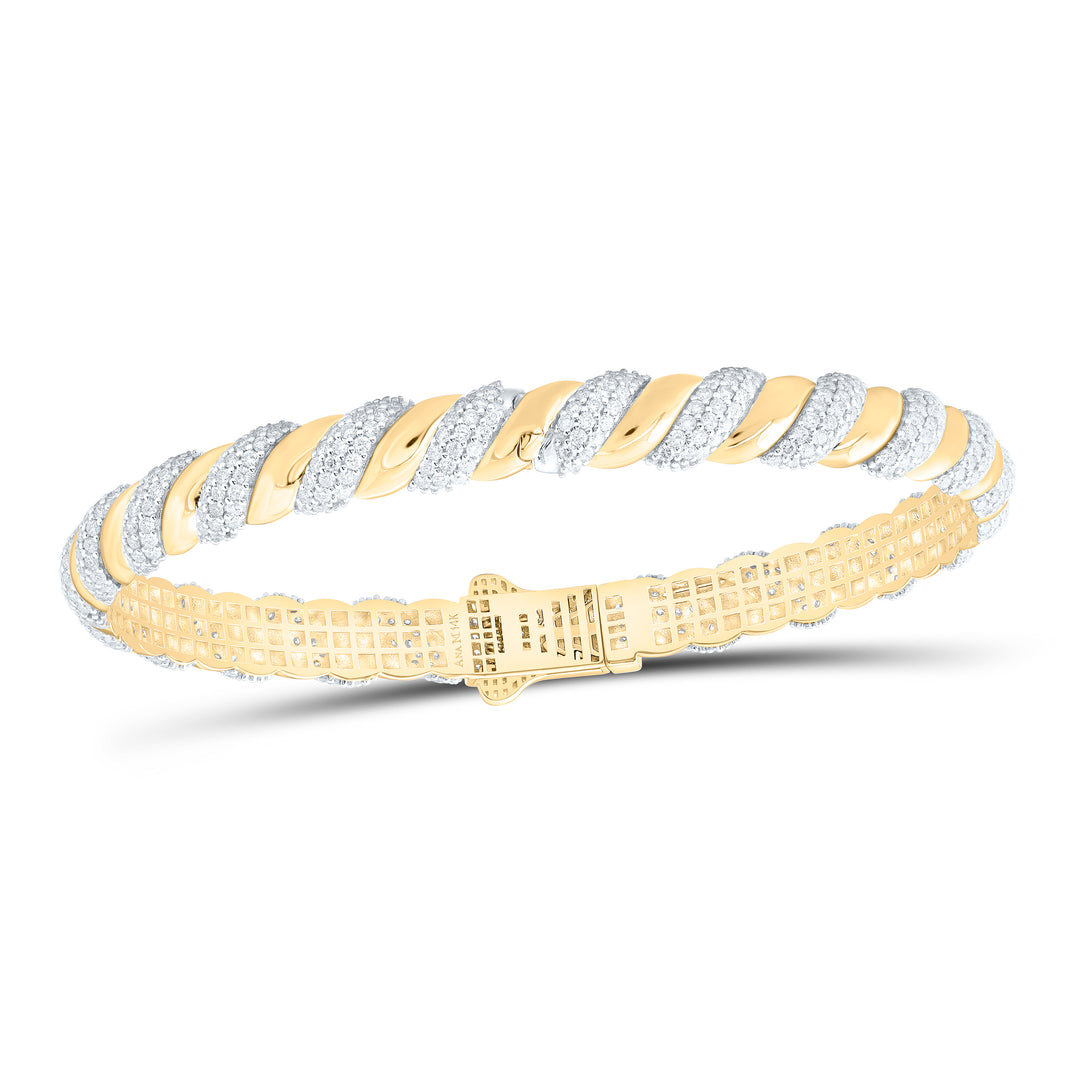 14kt Gold Diamond Bangle 3 ctw