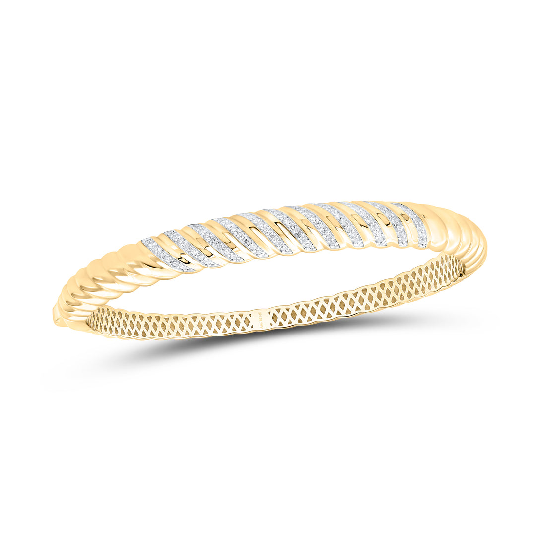 14kt Gold Diamond Bangle 5/8 ctw