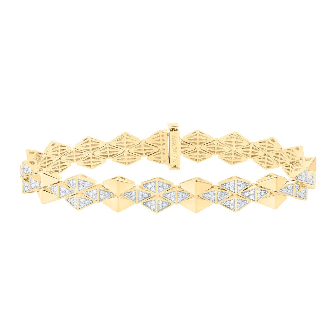 14kt Gold Diamond Bracelet 1-5/8 ctw