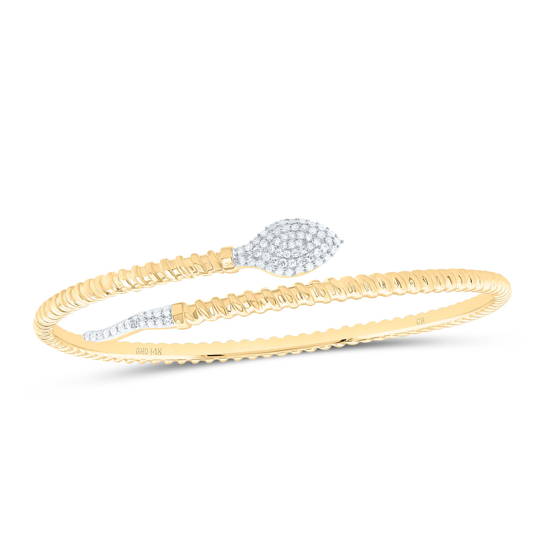 14kt Gold Diamond Bangle 1/4 ctw