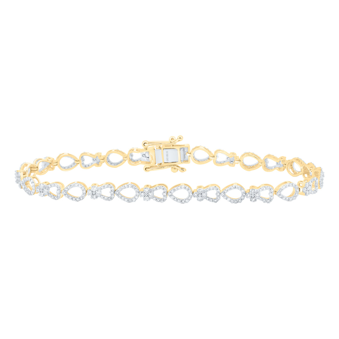 10kt Gold Diamond Bracelet 1-1/3 ctw
