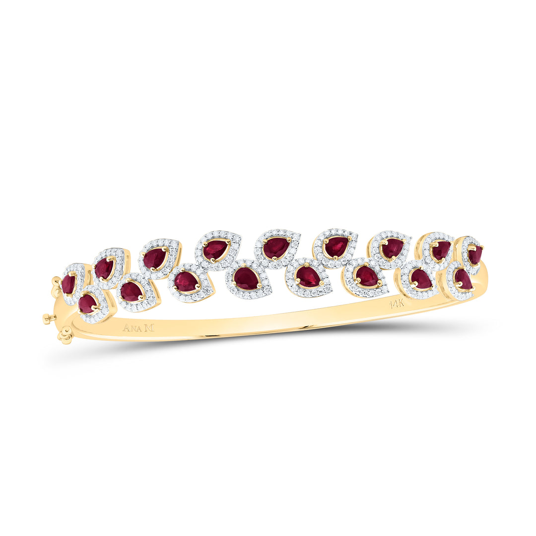14kt Gold Diamond Bangle 1 ctw