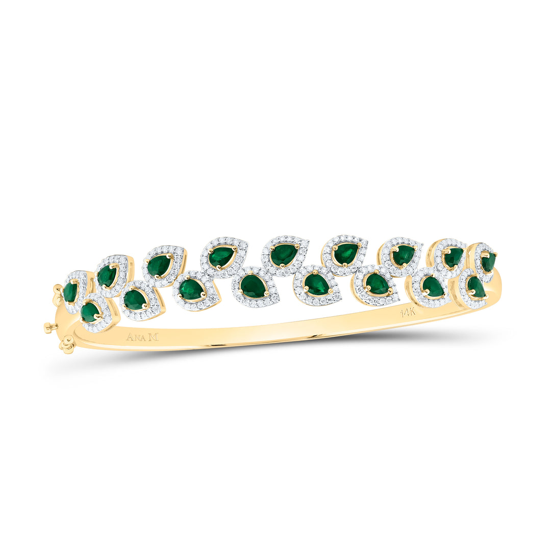 14kt Gold Diamond Bangle 1 ctw