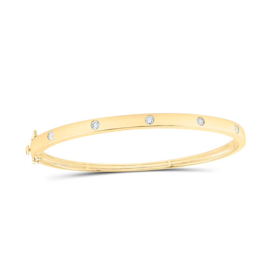 14kt Gold Diamond Bangle 3/8 ctw