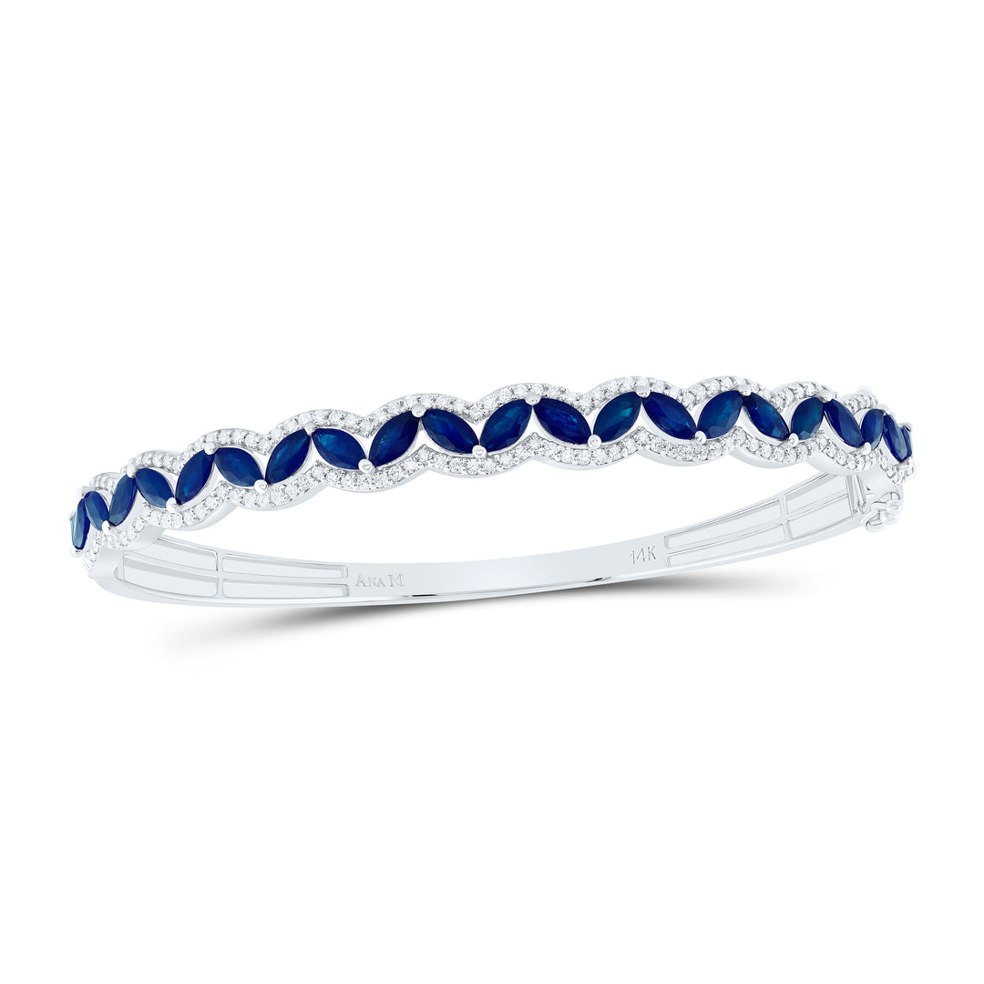 14kt Gold Diamond Bangle 1-1/5 ctw