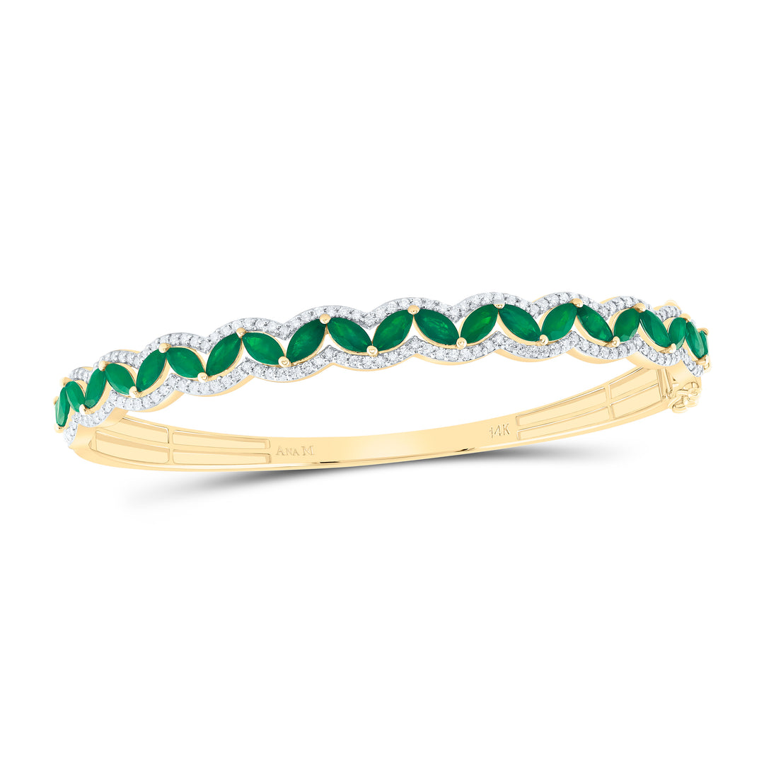 14kt Gold Diamond Bangle 1-1/5 ctw
