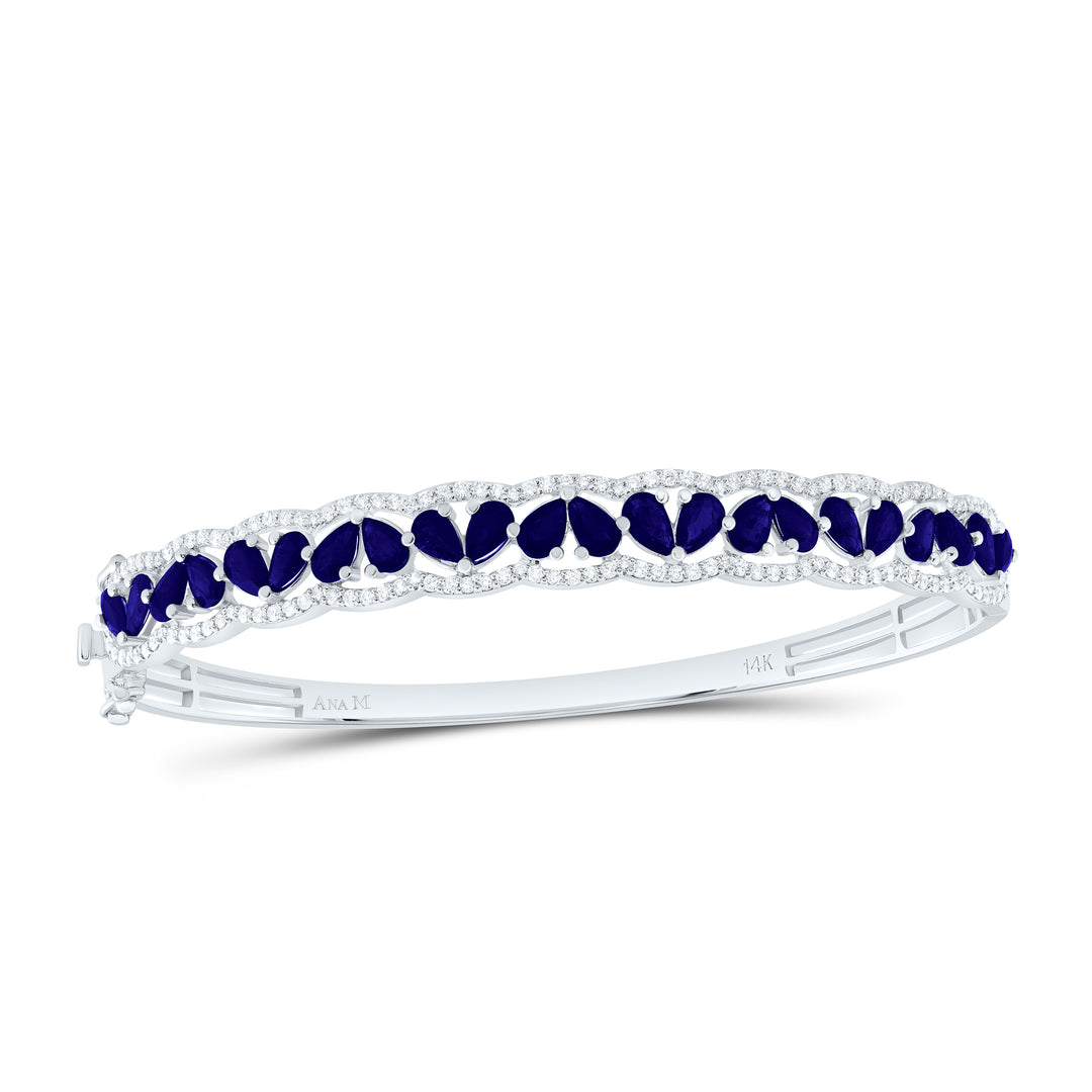 14kt Gold Diamond Bangle 7/8 ctw