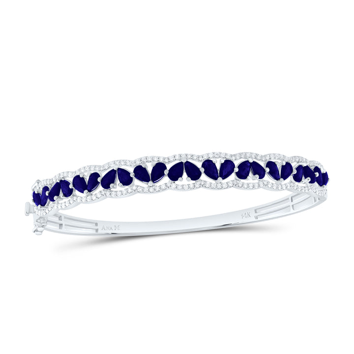 14kt Gold Diamond Bangle 7/8 ctw