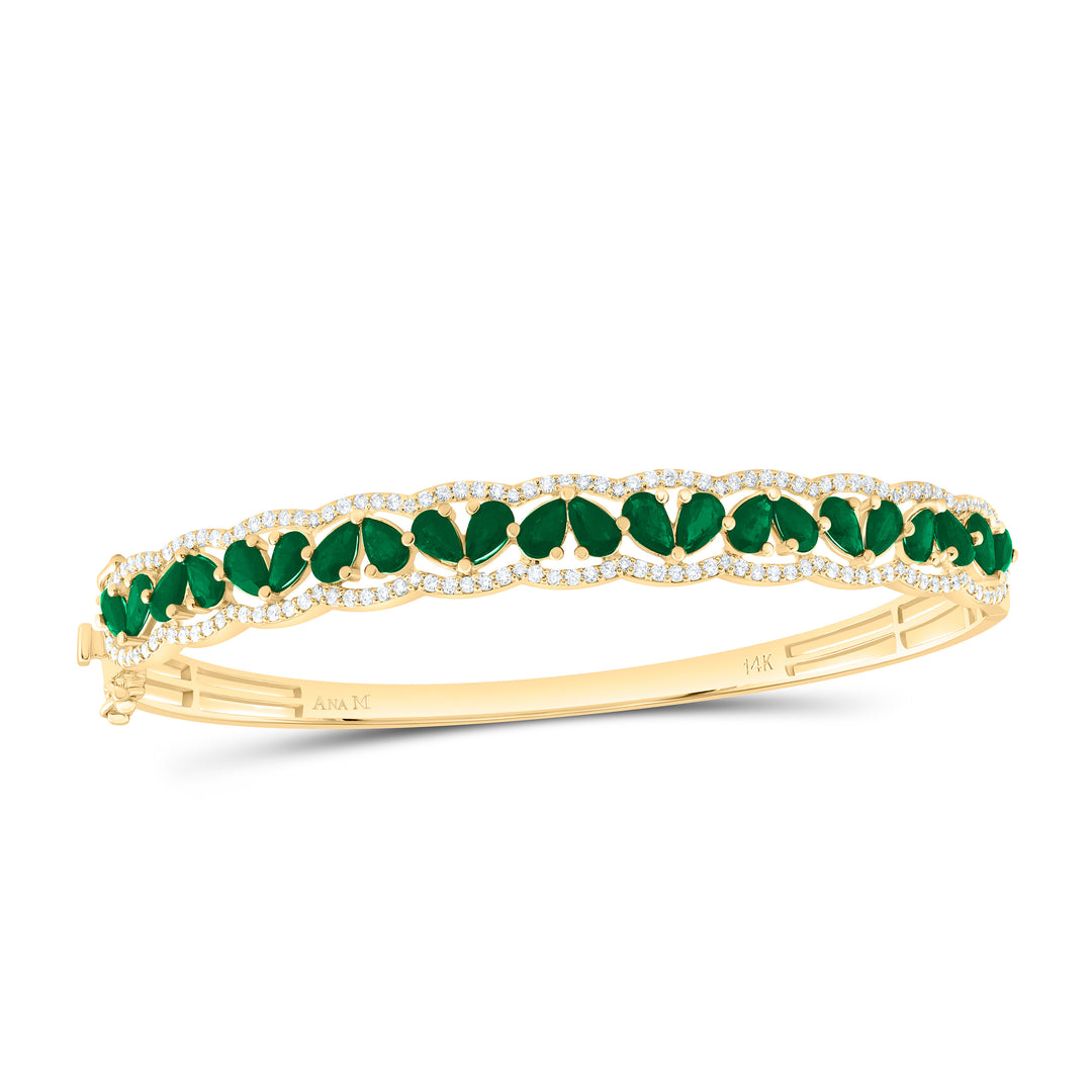 14kt Gold Diamond Bangle 1 ctw