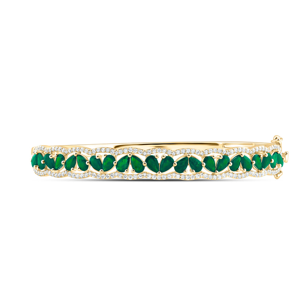 14kt Gold Diamond Bangle 1 ctw - view 2