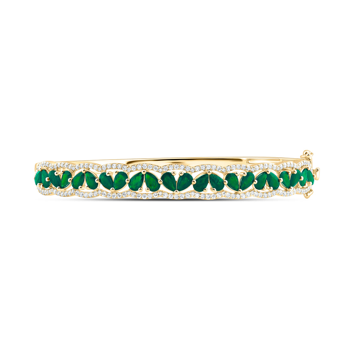 14kt Gold Diamond Bangle 1 ctw - view 2