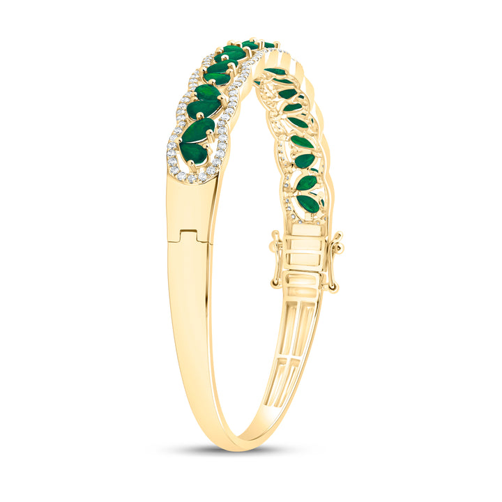 14kt Gold Diamond Bangle 1 ctw - view 3