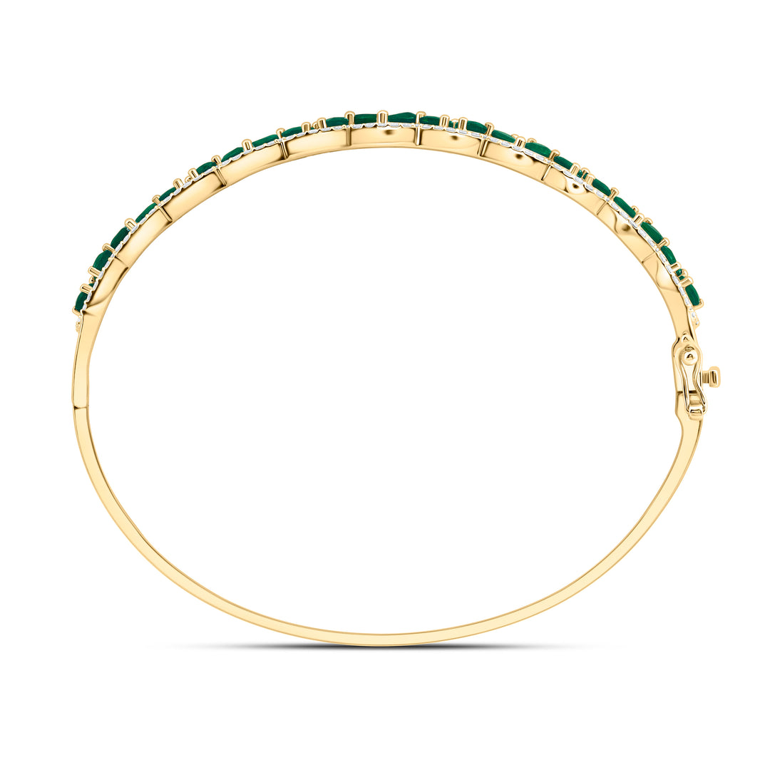 14kt Gold Diamond Bangle 1 ctw - view 4