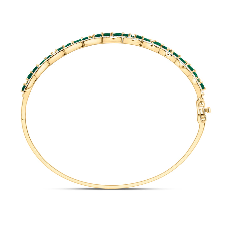 14kt Gold Diamond Bangle 1 ctw - view 4