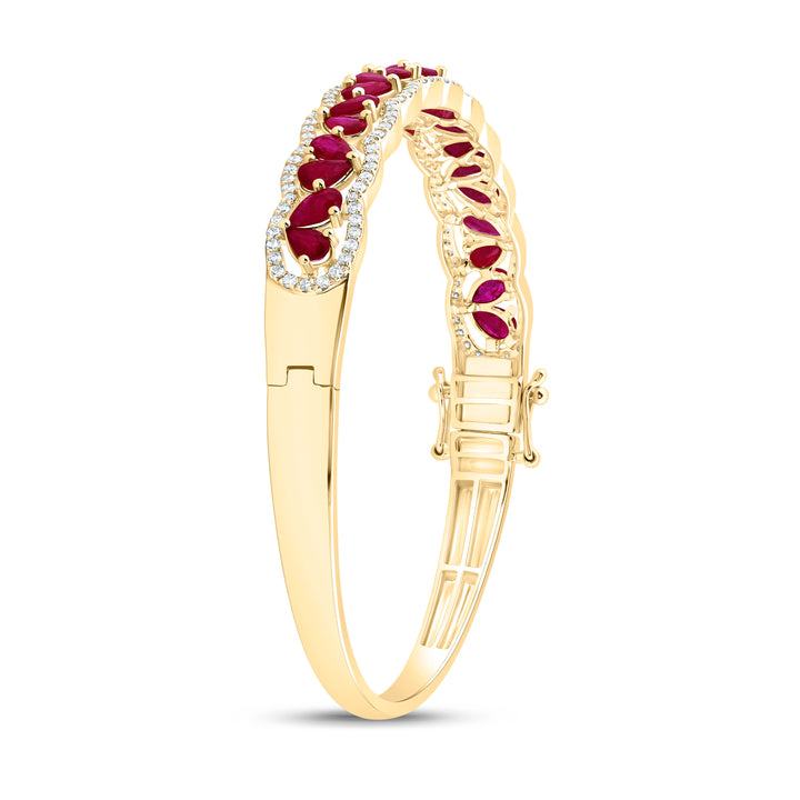14kt Gold Diamond Bangle 1 ctw - view 3