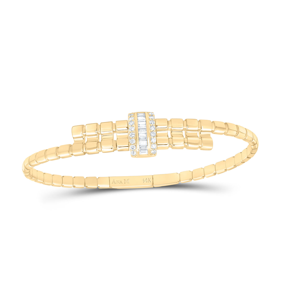 14kt Gold Diamond Bangle 1/2 ctw