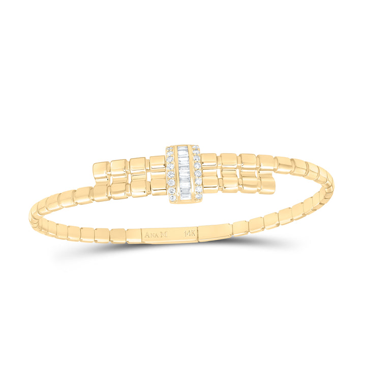 14kt Gold Diamond Bangle 1/2 ctw