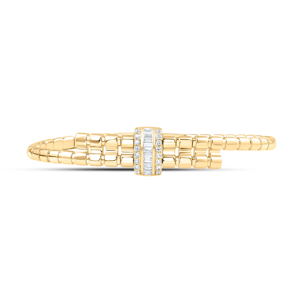 14kt Gold Diamond Bangle 1/2 ctw - view 2