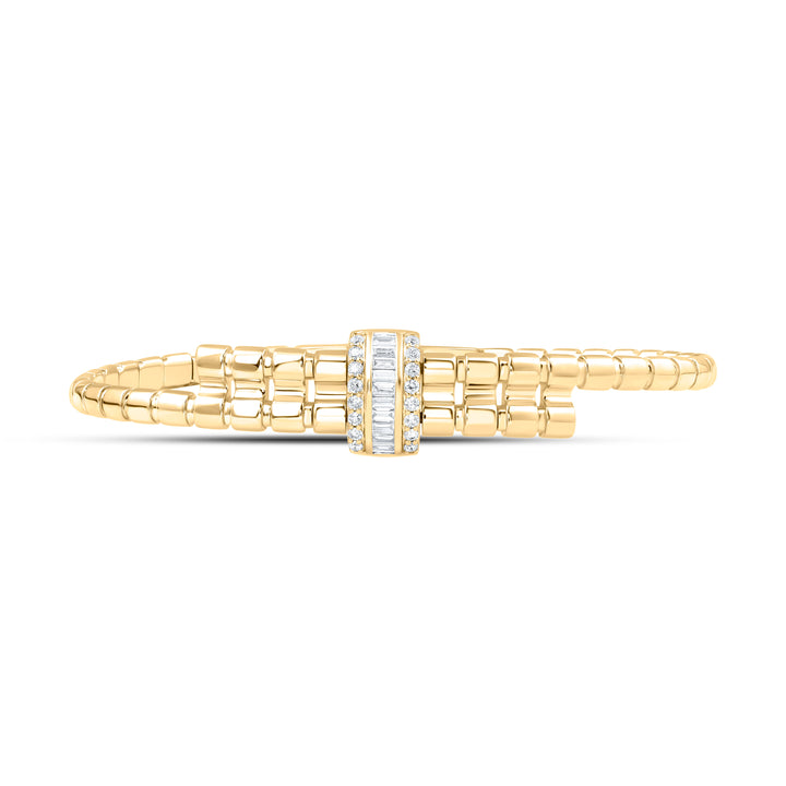 14kt Gold Diamond Bangle 1/2 ctw - view 2