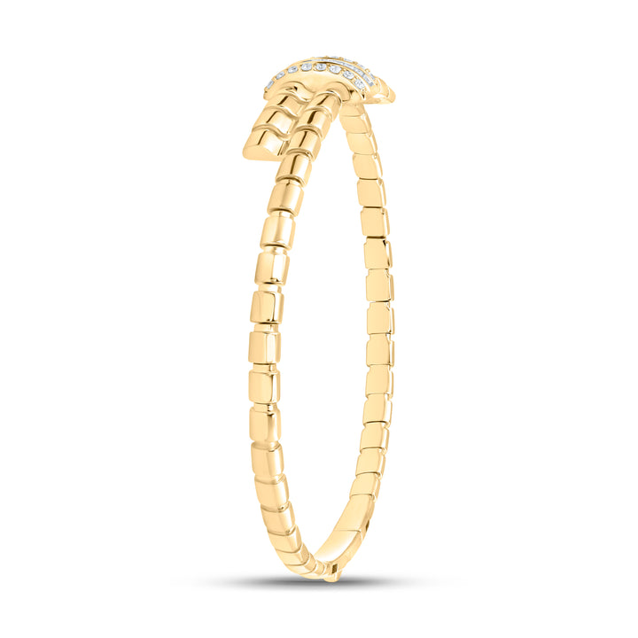 14kt Gold Diamond Bangle 1/2 ctw - view 3