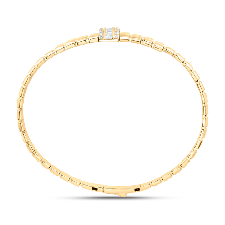 14kt Gold Diamond Bangle 1/2 ctw - view 4