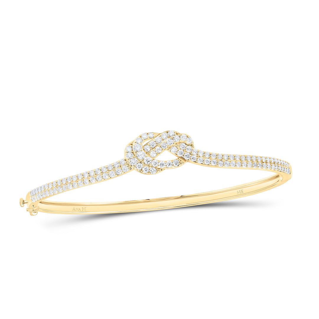 14kt Gold Diamond Bangle 1-3/4 ctw
