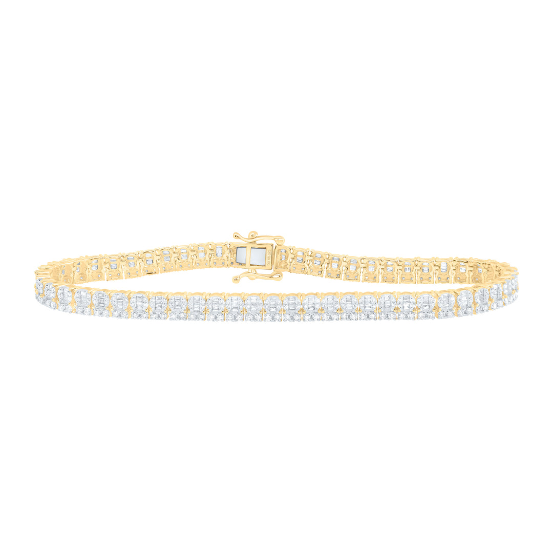 10kt Gold Men's Diamond Bracelet 2-7/8 ctw