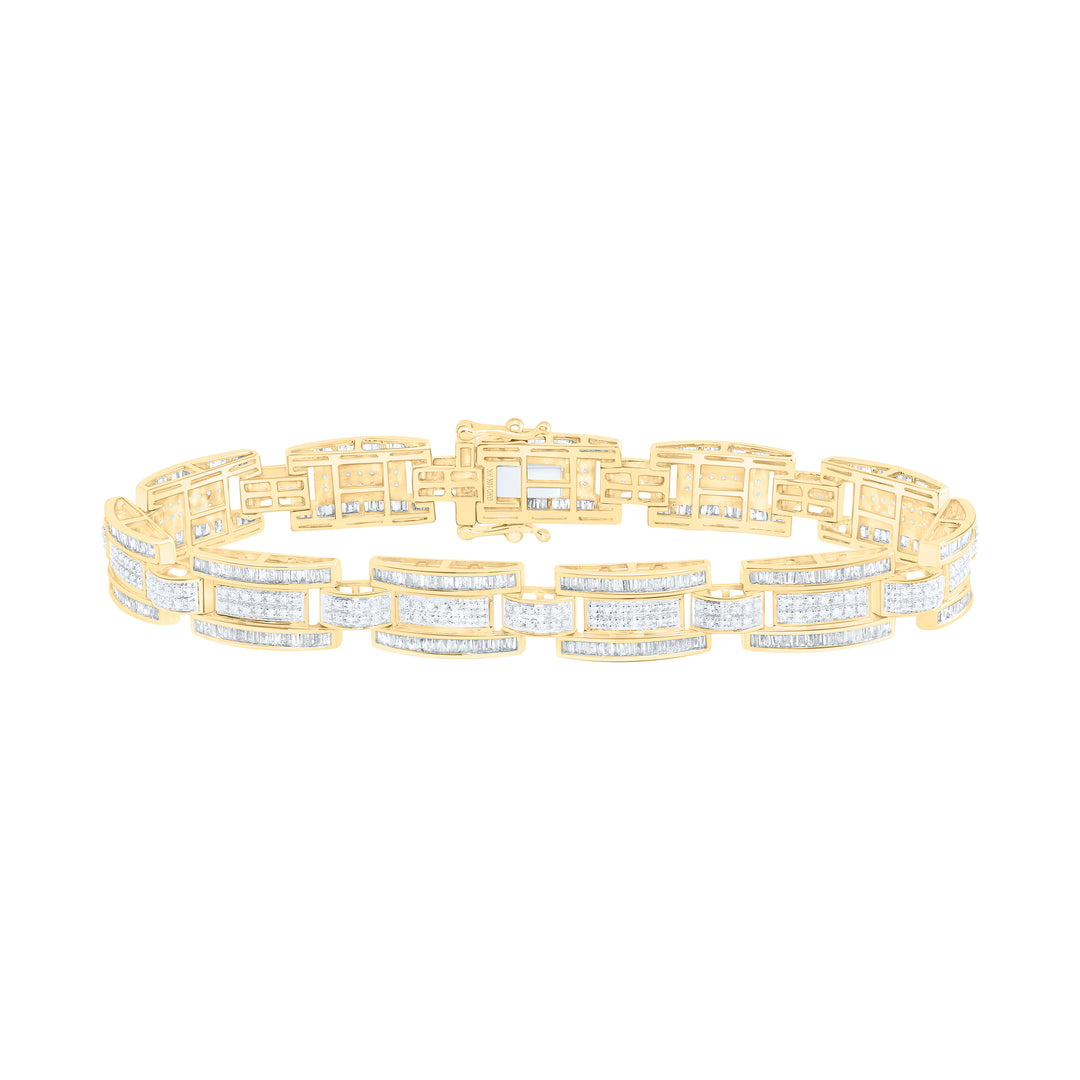 10kt Gold Men's Diamond Bracelet 3 ctw