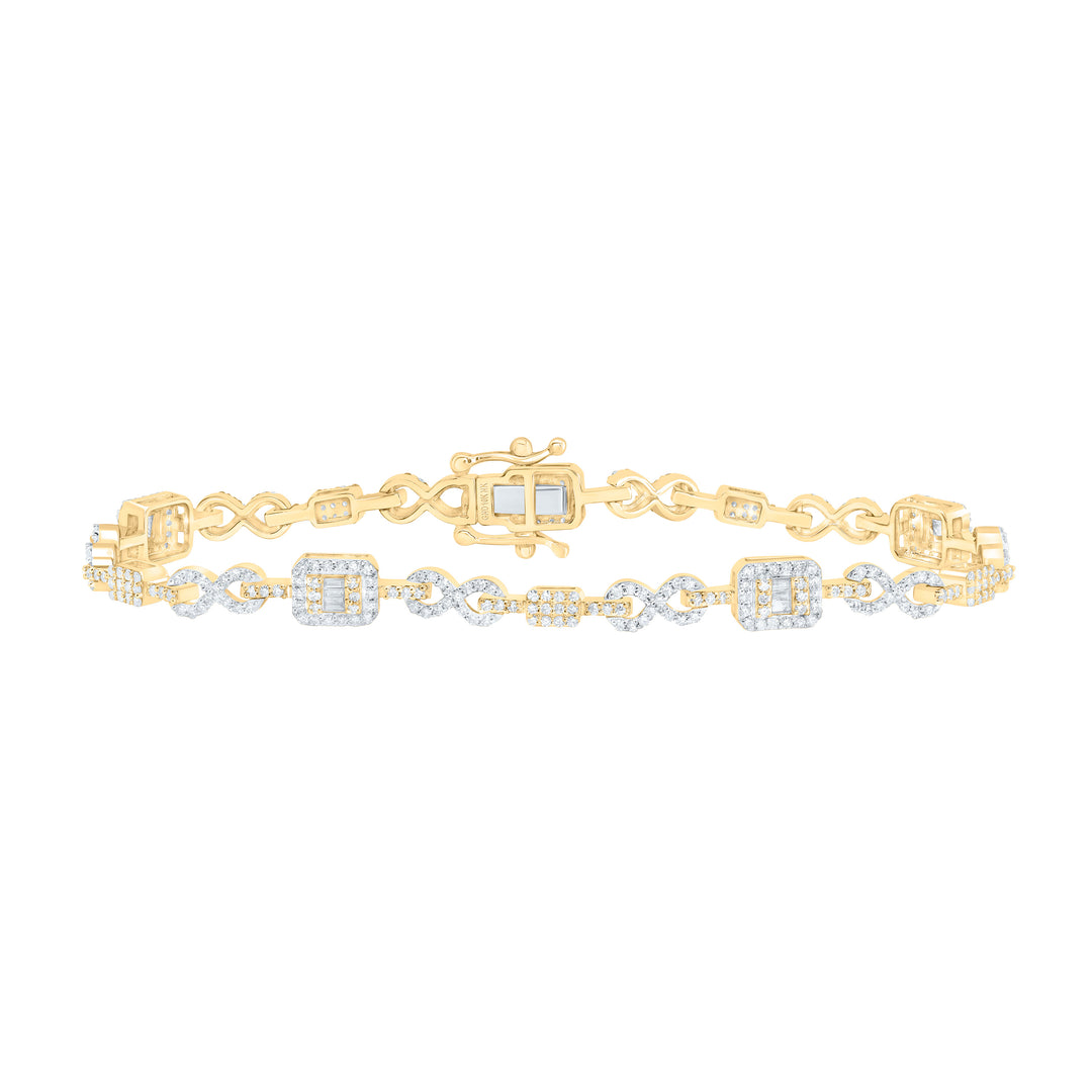 10kt Gold Diamond Bracelet 1-1/2 ctw