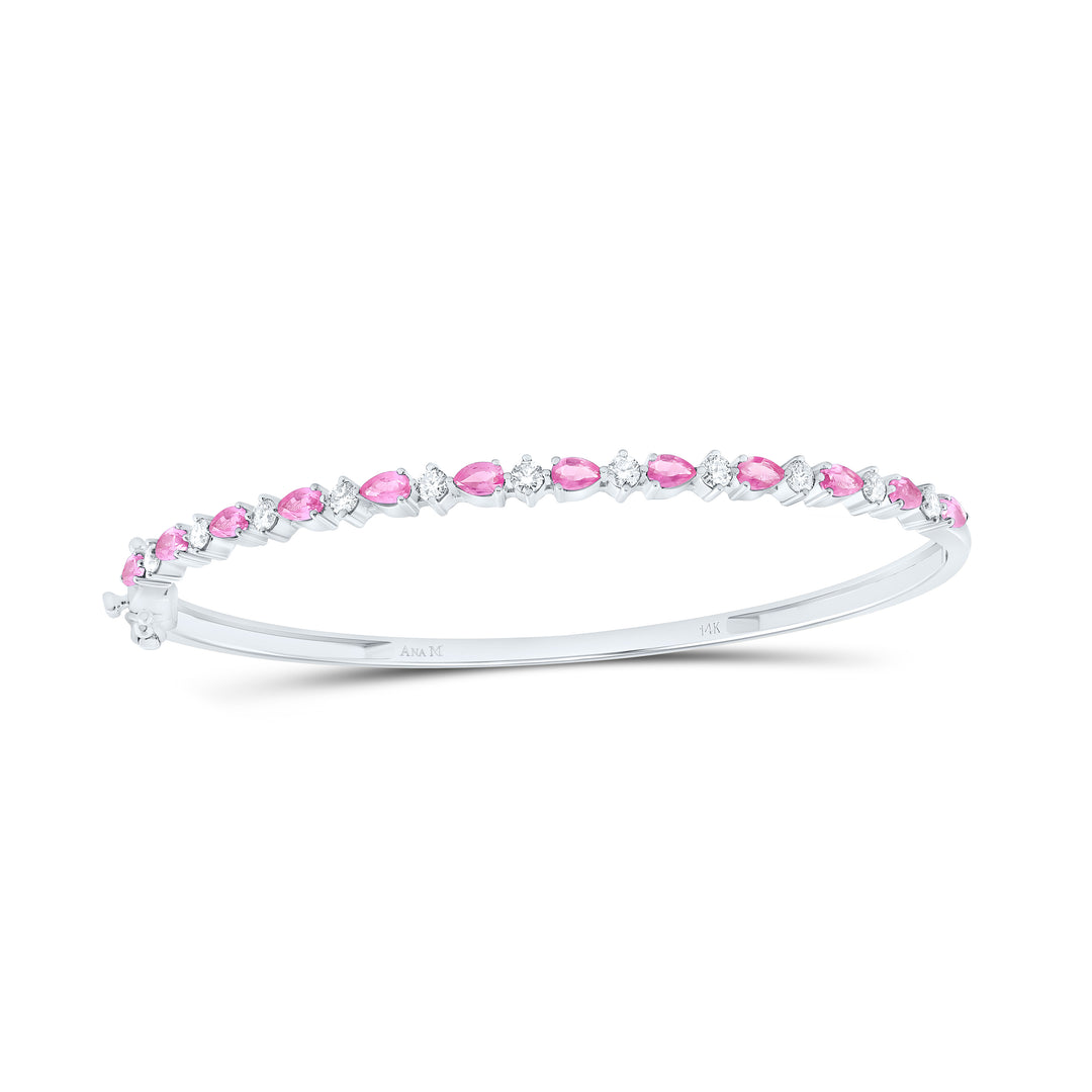 14kt Gold Diamond Bangle 3/4 ctw