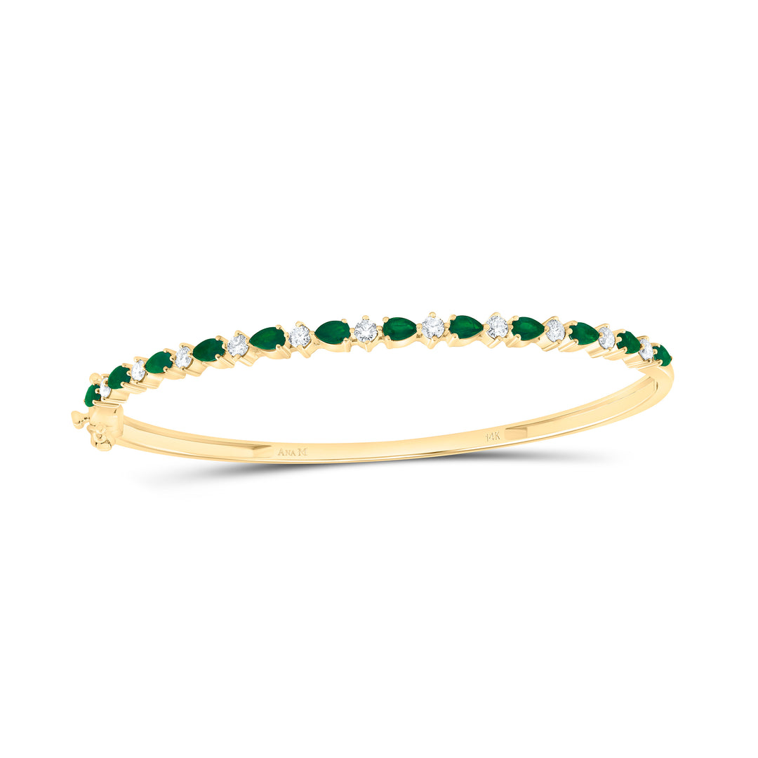 14kt Gold Diamond Bangle 3/4 ctw