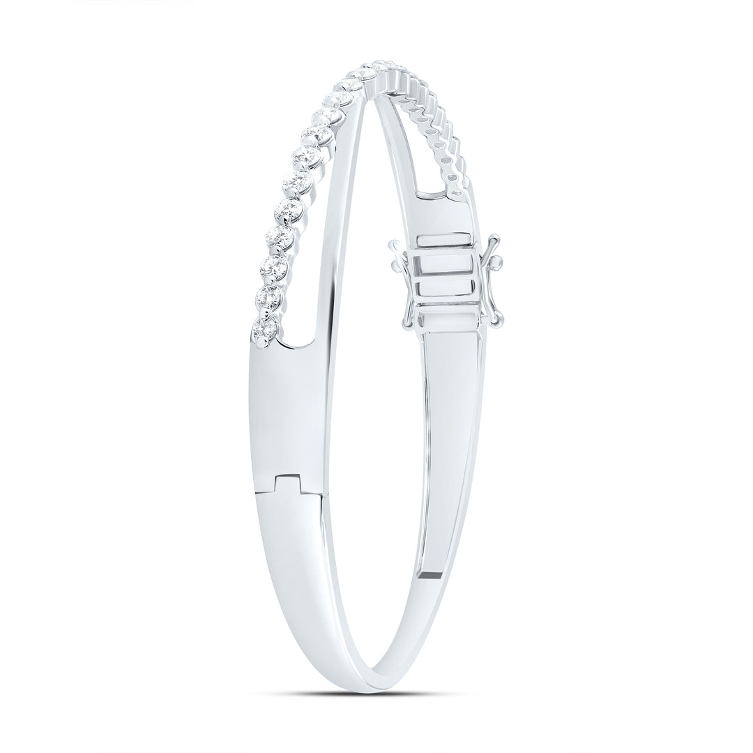14kt Gold Diamond Bangle 1-5/8 ctw - view 3