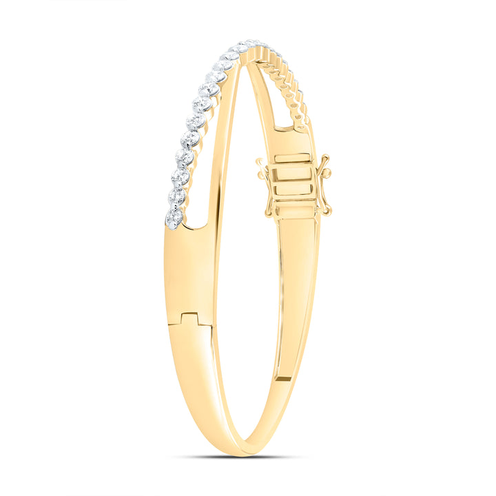 14kt Gold Diamond Bangle 1-5/8 ctw - view 3