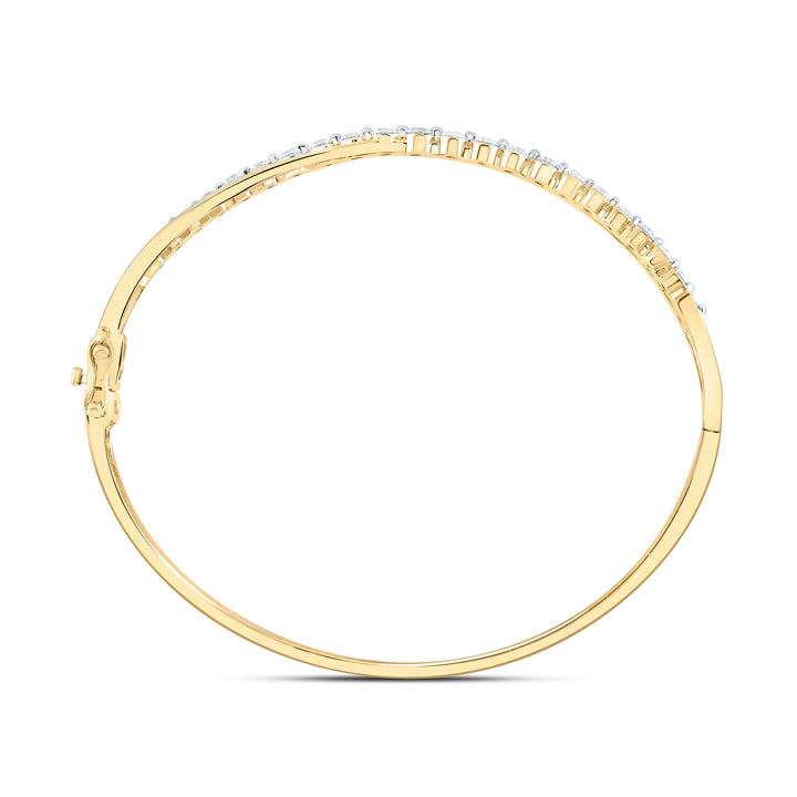 14kt Gold Diamond Bangle 1-5/8 ctw - view 4