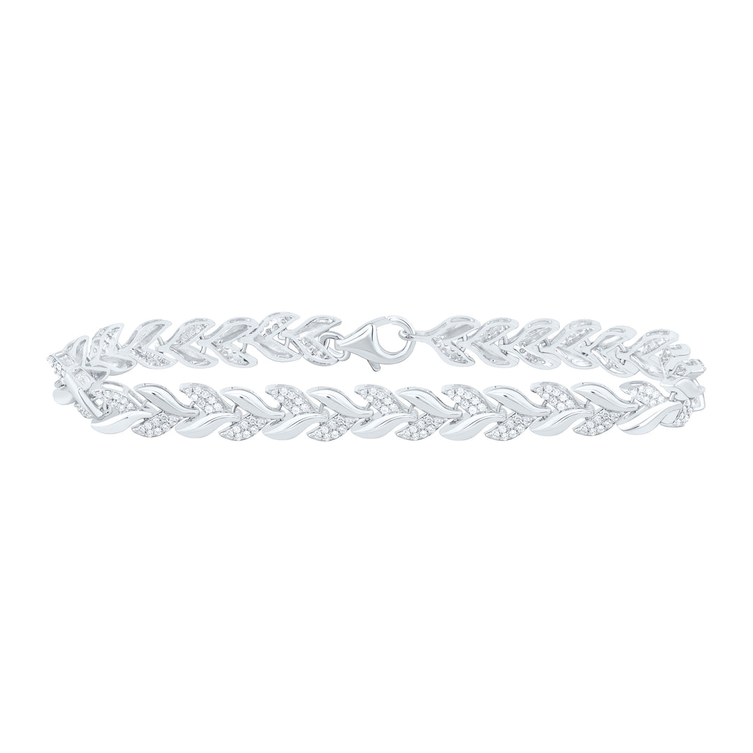 14kt Gold Diamond Bracelet 7/8 ctw
