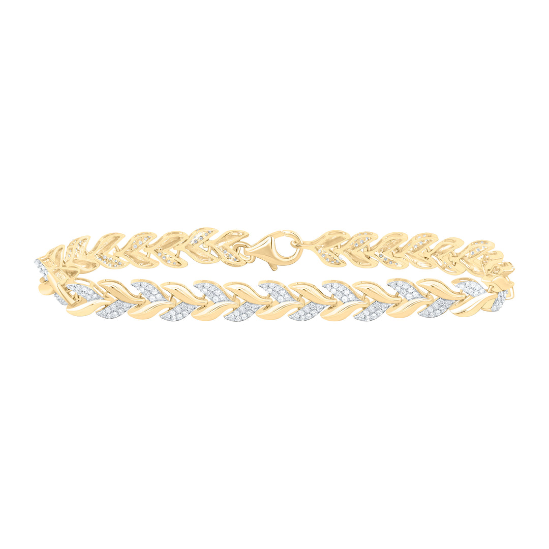 14kt Gold Diamond Bracelet 7/8 ctw