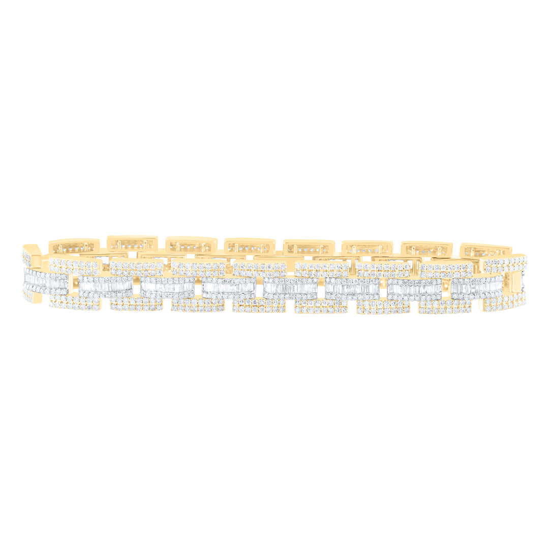 10kt Gold Men's Diamond Bracelet 6 ctw