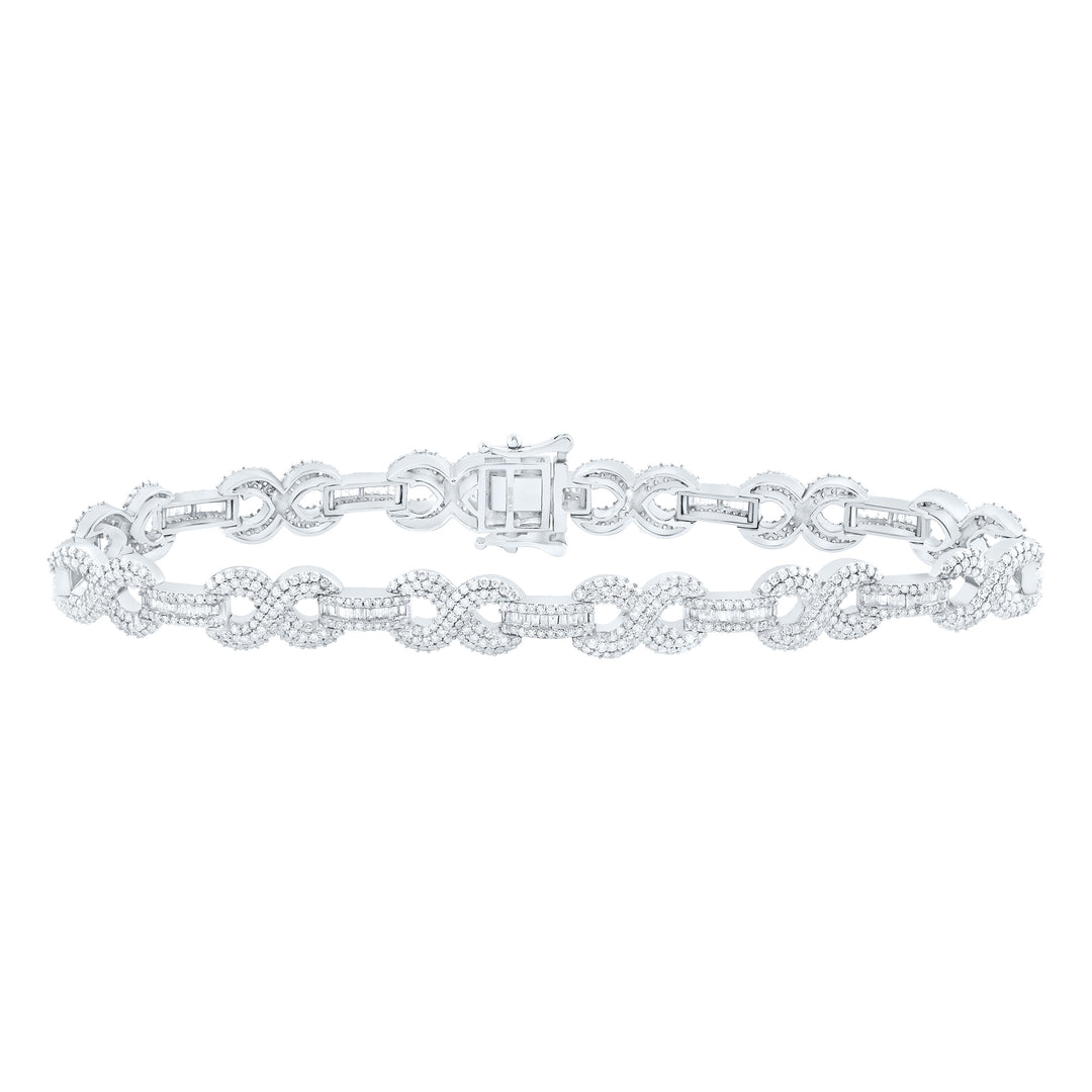 10kt Gold Men's Diamond Bracelet 4-3/8 ctw