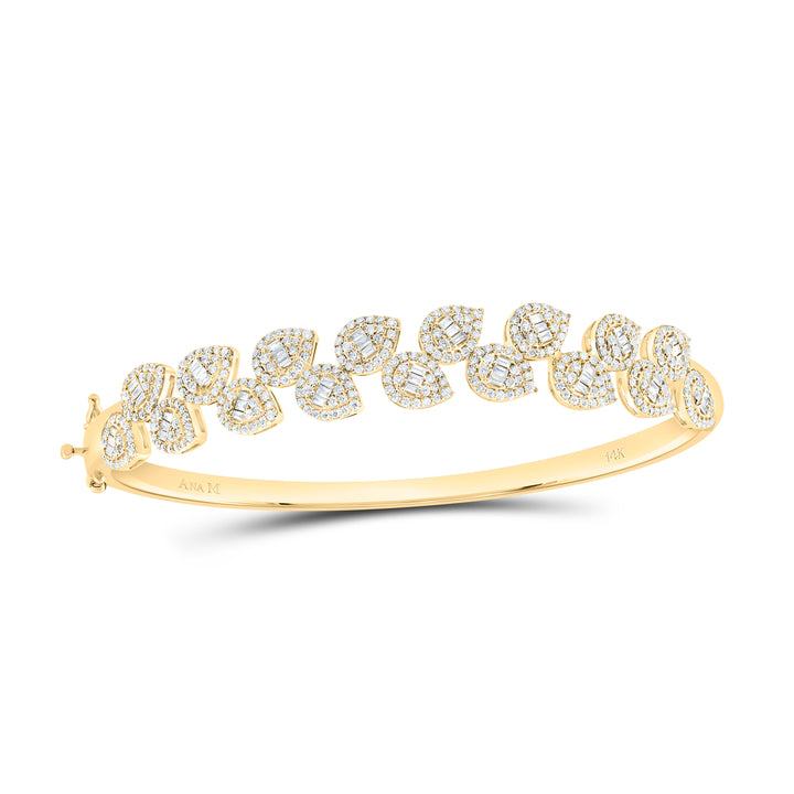 14kt Gold Diamond Bangle 1-3/4 ctw