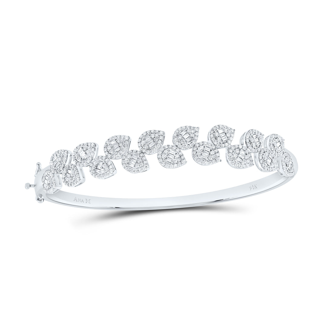 14kt Gold Diamond Bangle 1-3/4 ctw