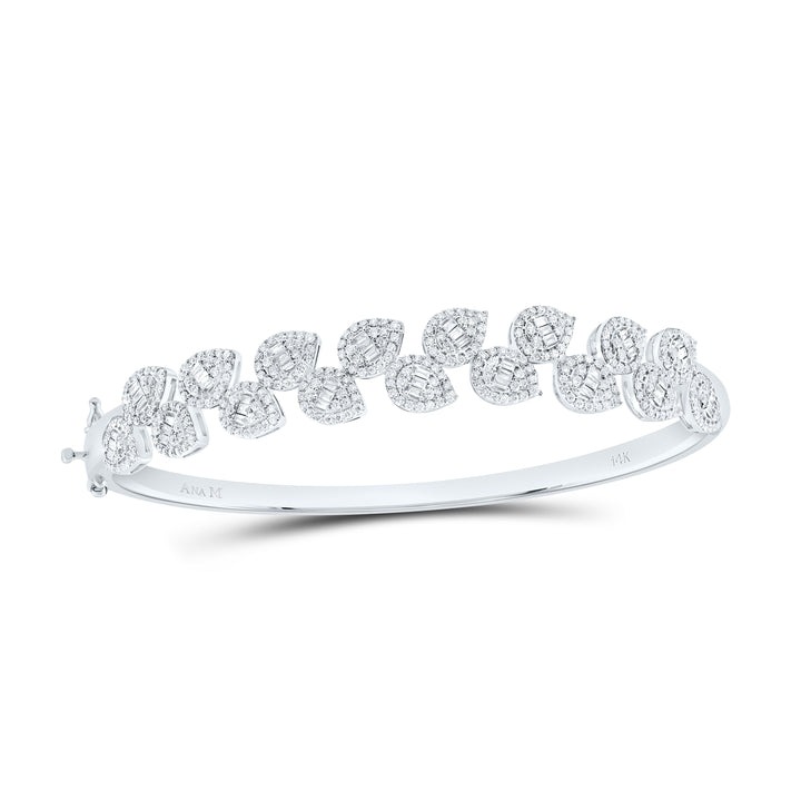 14kt Gold Diamond Bangle 1-3/4 ctw