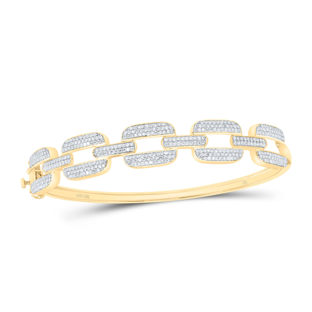 10kt Gold Diamond Bangle 1-1/2 ctw
