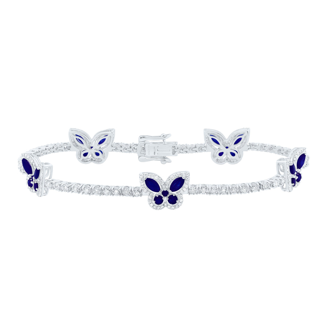 14kt Gold Diamond Butterfly Bracelet 1 ctw
