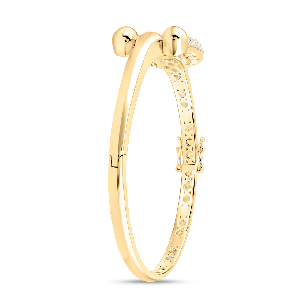 14kt Gold Diamond Bangle 2 ctw - view 2