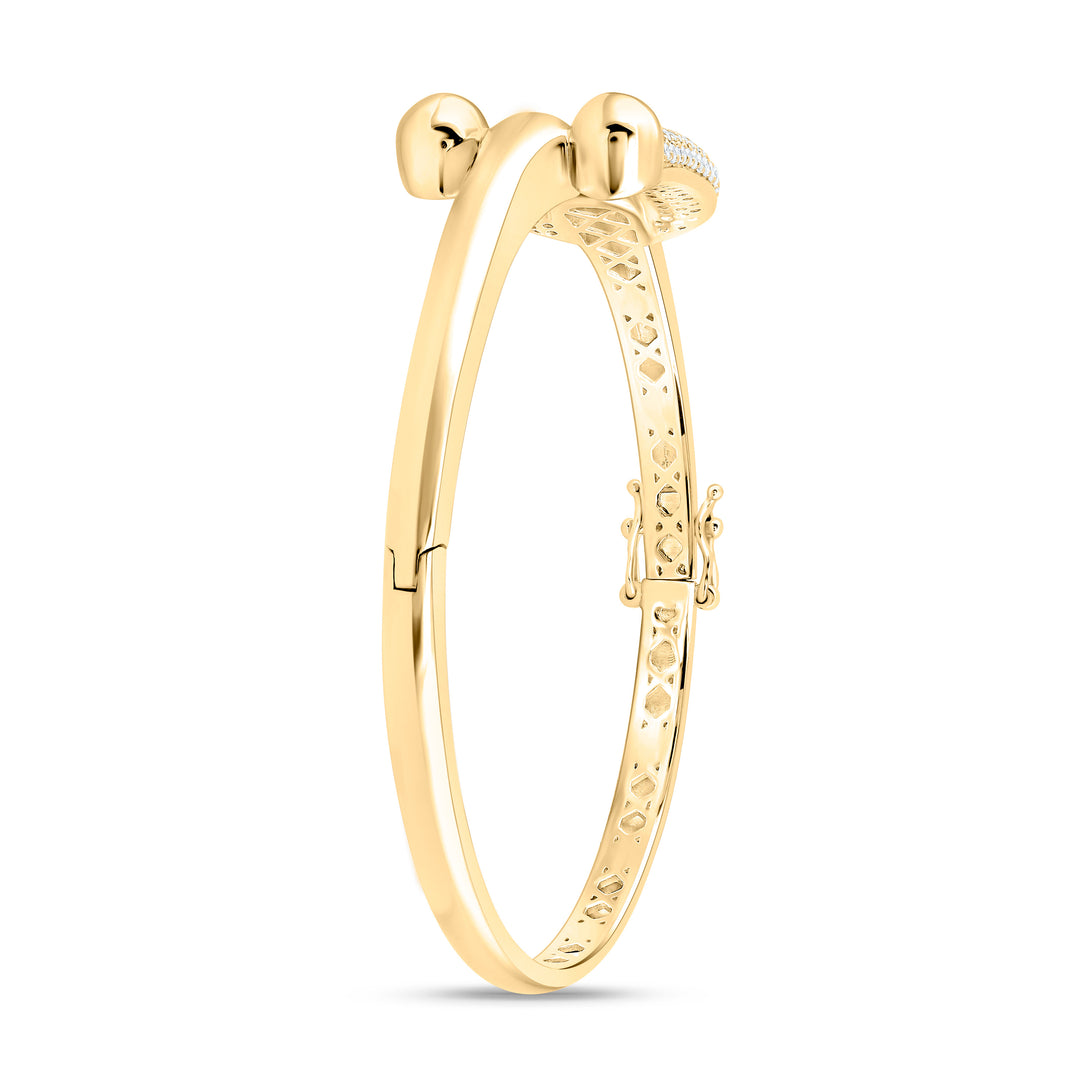 14kt Gold Diamond Bangle 2 ctw - view 2